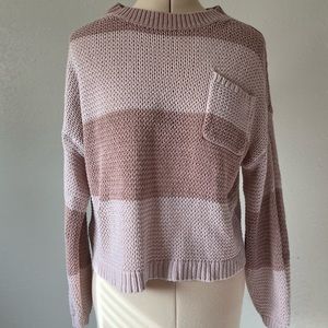 Super cozy pink knit sweater